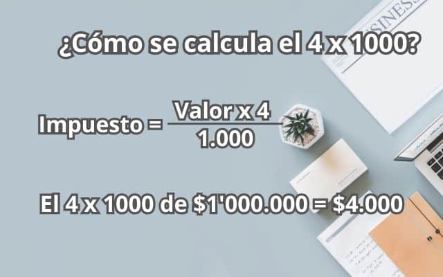 Como se calcula el 4 x 1000