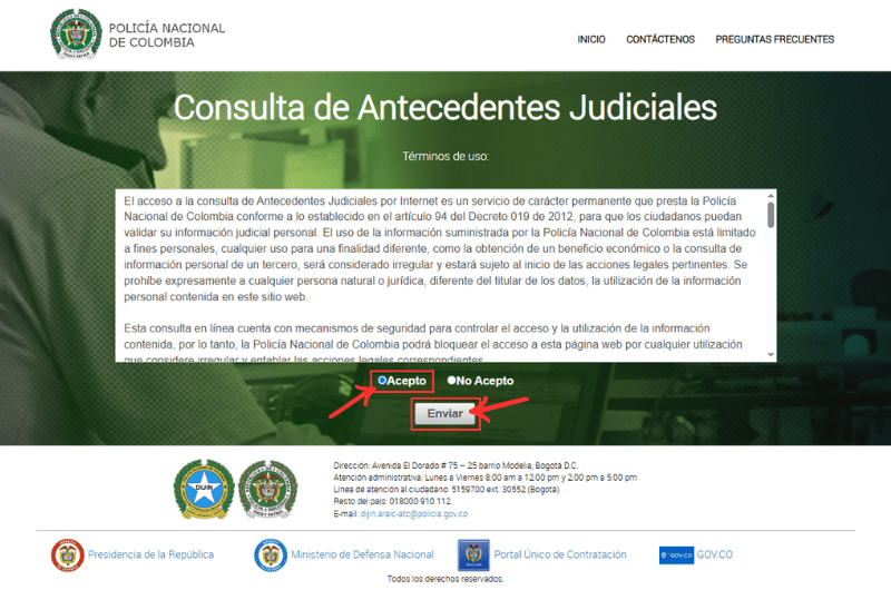 Consulta de antecedentes penales - Policía Nacional