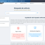 Formulario del portal oficial de la Gobernación de Bolívar para pagar el impuesto vehicular