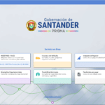 Pantalla de inicio de sesión del portal PRISMA de la Gobernación de Santander para pagar el impuesto vehicular